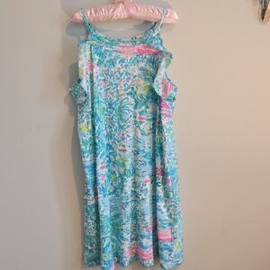 Lilly Pulitzer Margot Swing Dress in Gustavia Green Sunshine City 8/10